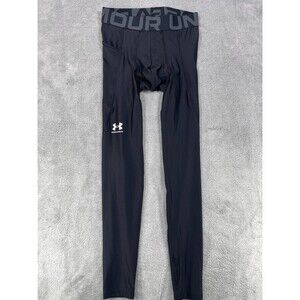 Under Armour HeatGear Base Layer Leggings Men's Medium Black Stretch Skinny Leg